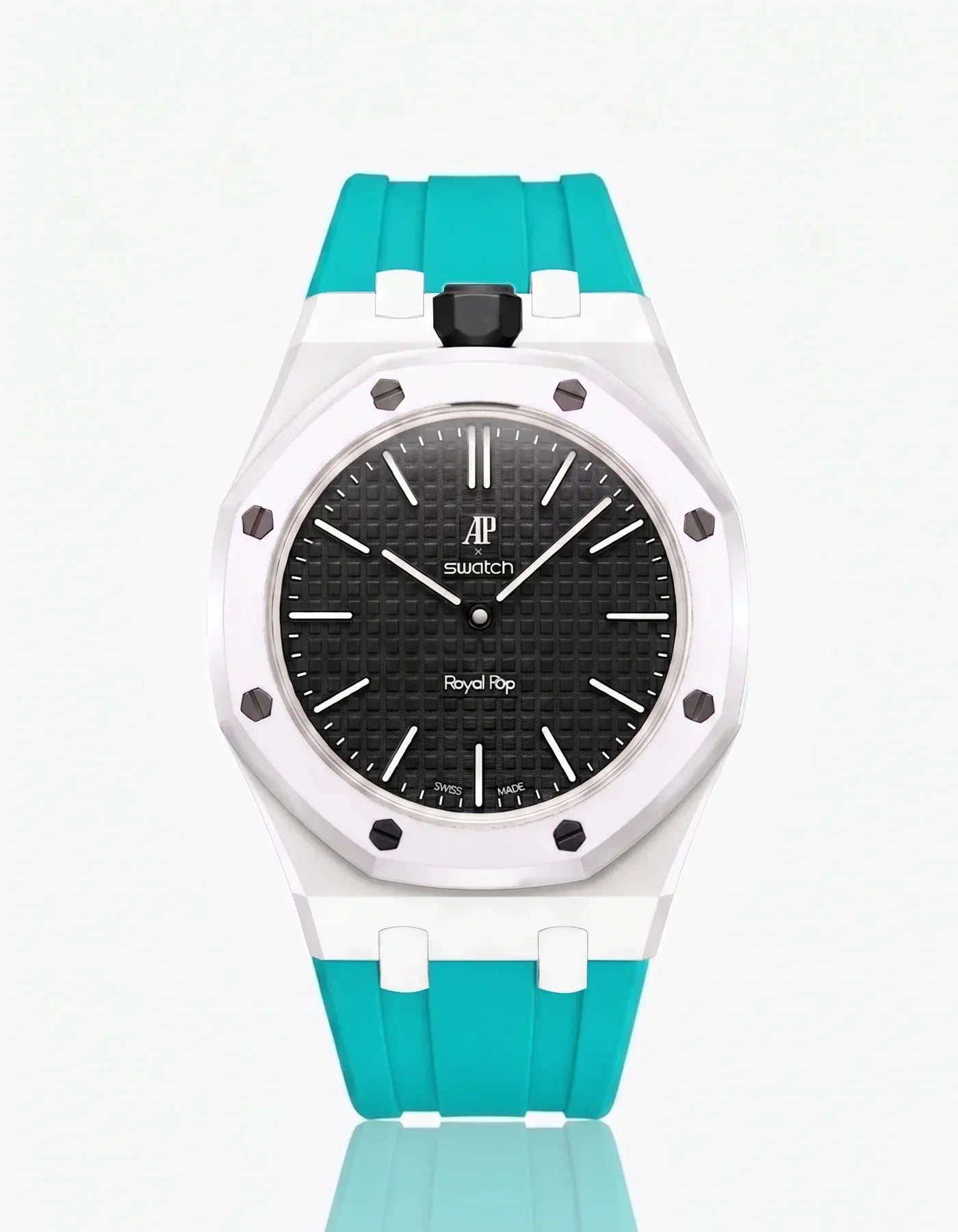 Silicone Strap & Case Royal Pop Ocho Negro(Customize Colors)
