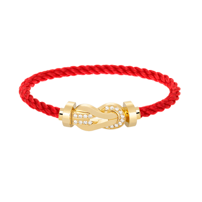 [Eternal Jewelry]CHANCE LARGE 8 FIGURE BUCKLE HALF DIAMOND BRACELET GOLD