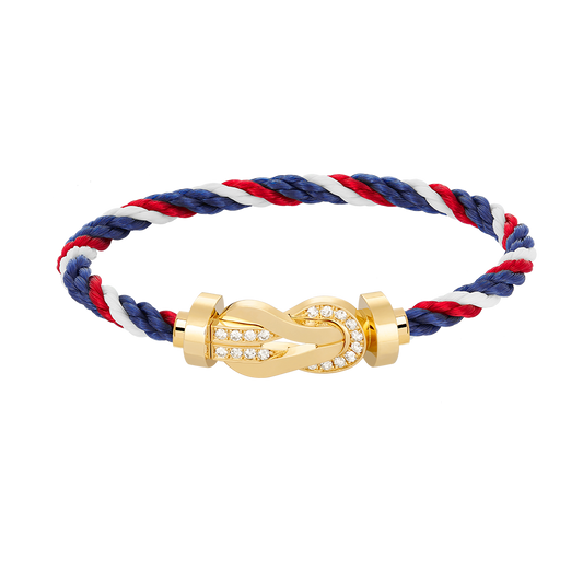 [Eternal Jewelry]CHANCE LARGE 8 FIGURE BUCKLE HALF DIAMOND BRACELET GOLD