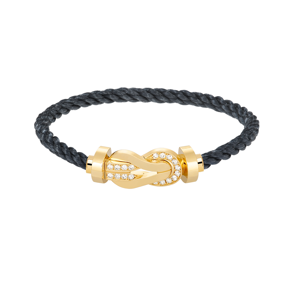 [Eternal Jewelry]CHANCE LARGE 8 FIGURE BUCKLE HALF DIAMOND BRACELET GOLD