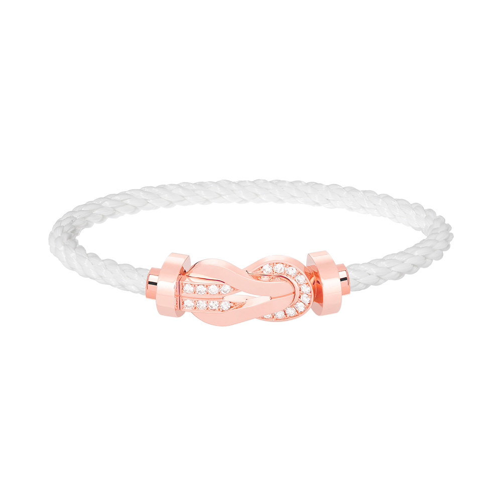 [Eternal Jewelry]CHANCE LARGE 8 FIGURE BUCKLE HALF DIAMOND BRACELET ROSE GOLD