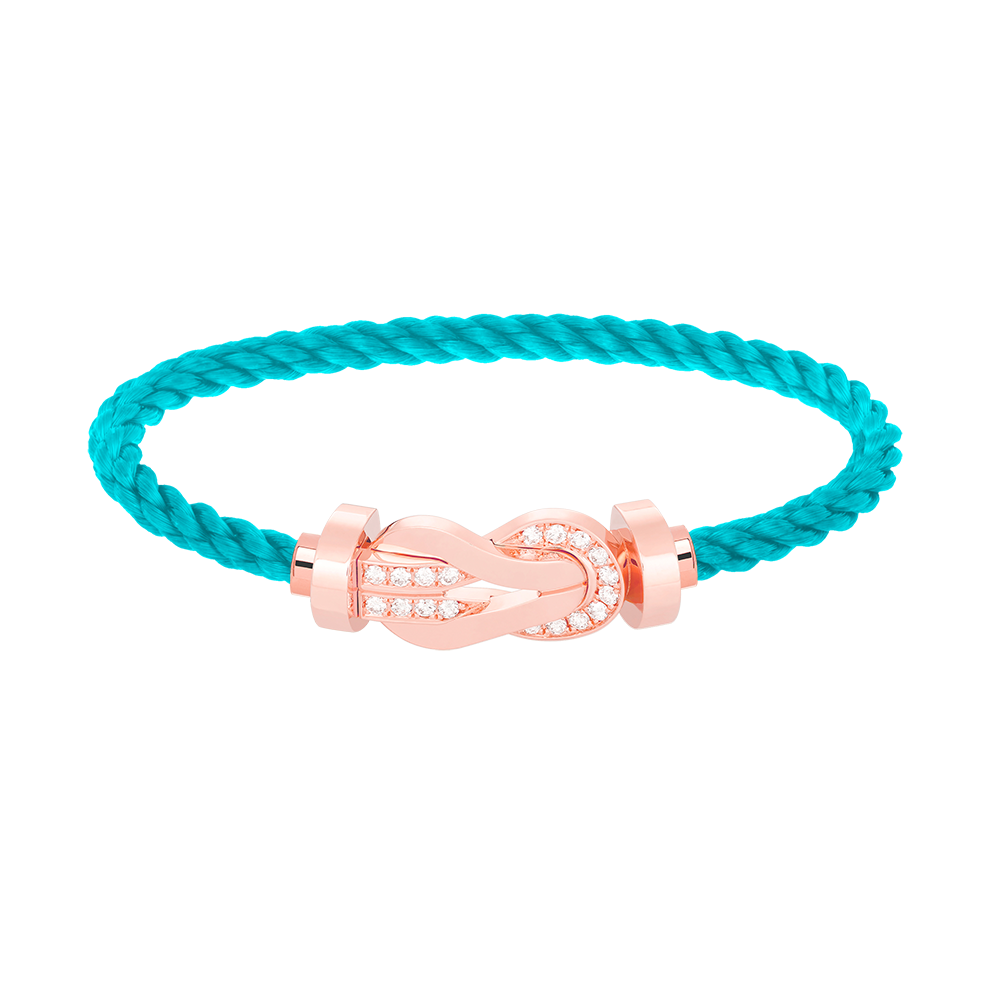 [Eternal Jewelry]CHANCE LARGE 8 FIGURE BUCKLE HALF DIAMOND BRACELET ROSE GOLD