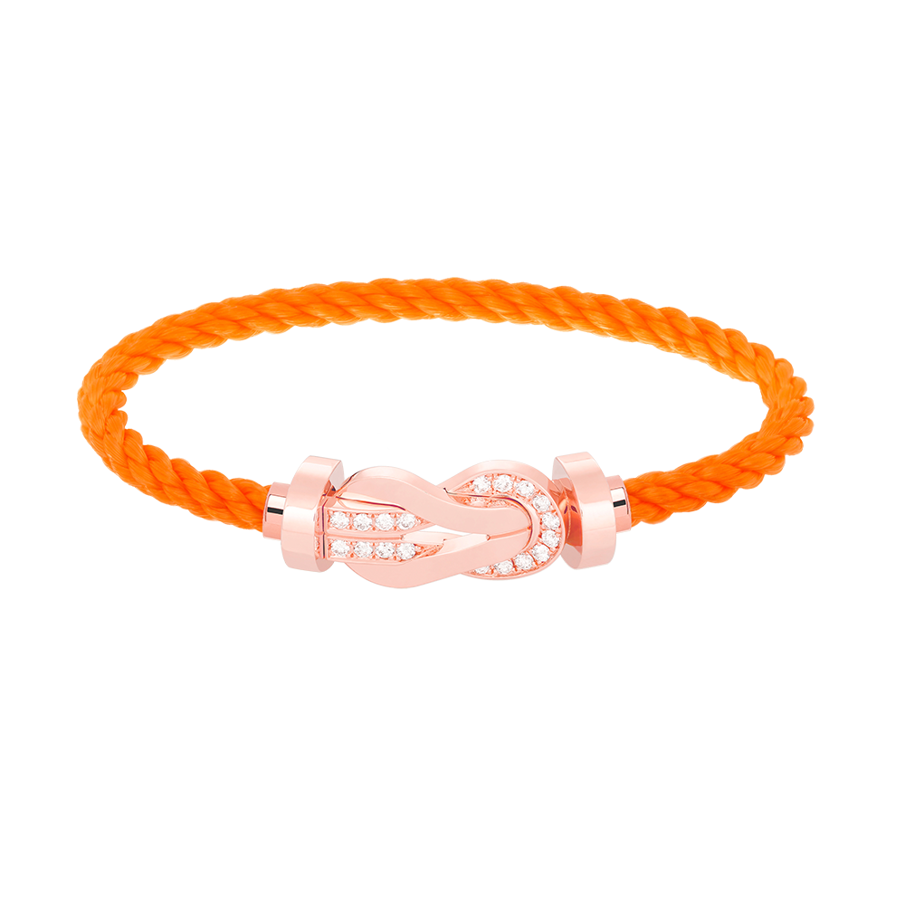 [Eternal Jewelry]CHANCE LARGE 8 FIGURE BUCKLE HALF DIAMOND BRACELET ROSE GOLD