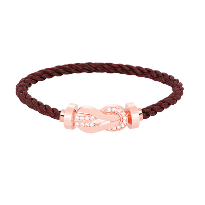 [Eternal Jewelry]CHANCE LARGE 8 FIGURE BUCKLE HALF DIAMOND BRACELET ROSE GOLD