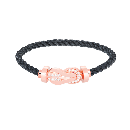 [Eternal Jewelry]CHANCE LARGE 8 FIGURE BUCKLE HALF DIAMOND BRACELET ROSE GOLD