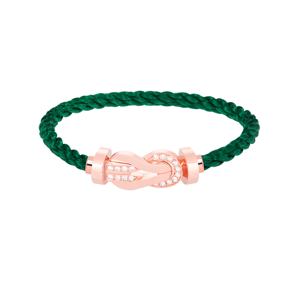 [Eternal Jewelry]CHANCE LARGE 8 FIGURE BUCKLE HALF DIAMOND BRACELET ROSE GOLD