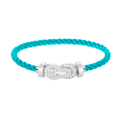 [Eternal Jewelry]CHANCE LARGE 8 FIGURE BUCKLE HALF DIAMOND BRACELET SILVER