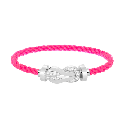 [Eternal Jewelry]CHANCE LARGE 8 FIGURE BUCKLE HALF DIAMOND BRACELET SILVER