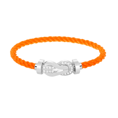 [Eternal Jewelry]CHANCE LARGE 8 FIGURE BUCKLE HALF DIAMOND BRACELET SILVER