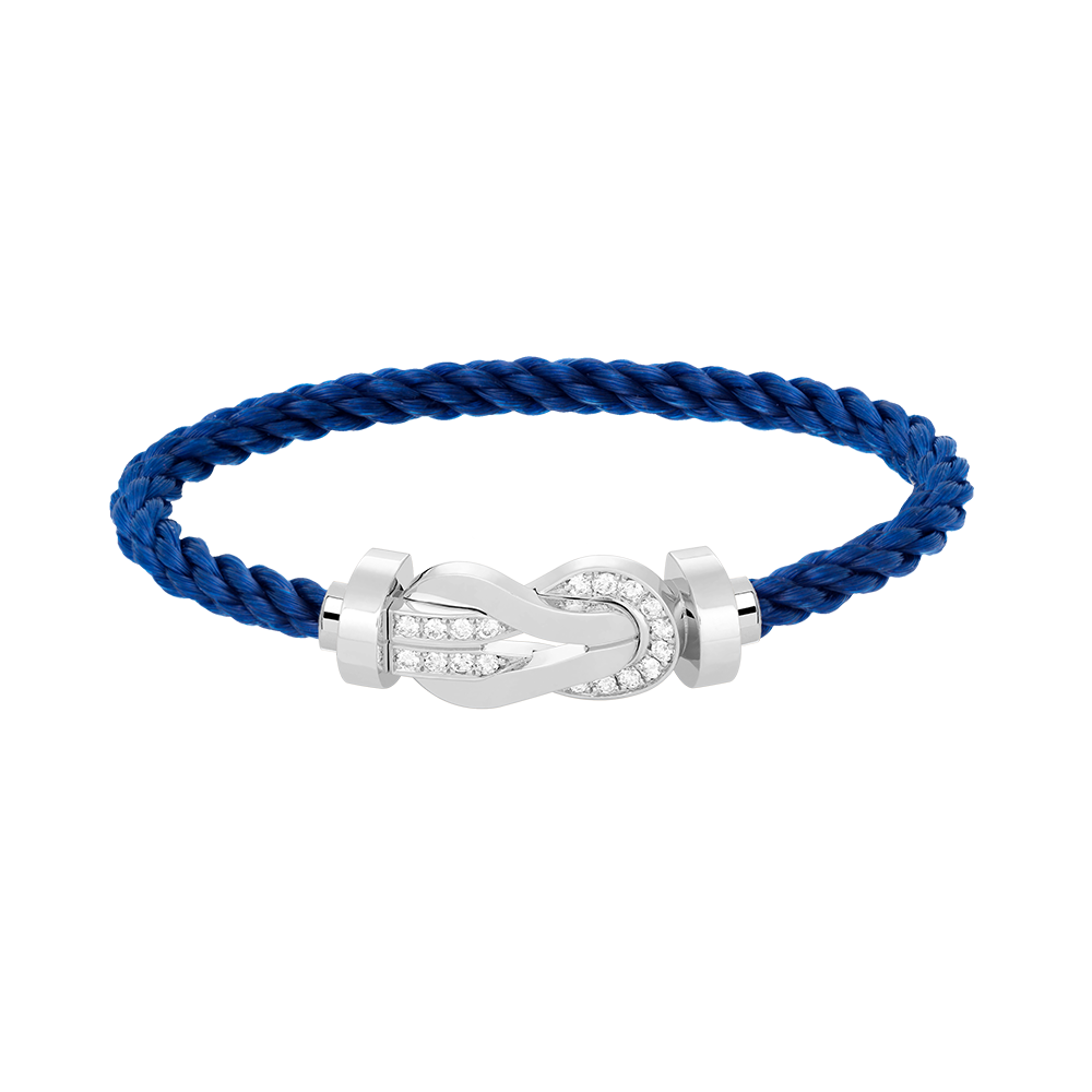 [Eternal Jewelry]CHANCE LARGE 8 FIGURE BUCKLE HALF DIAMOND BRACELET SILVER