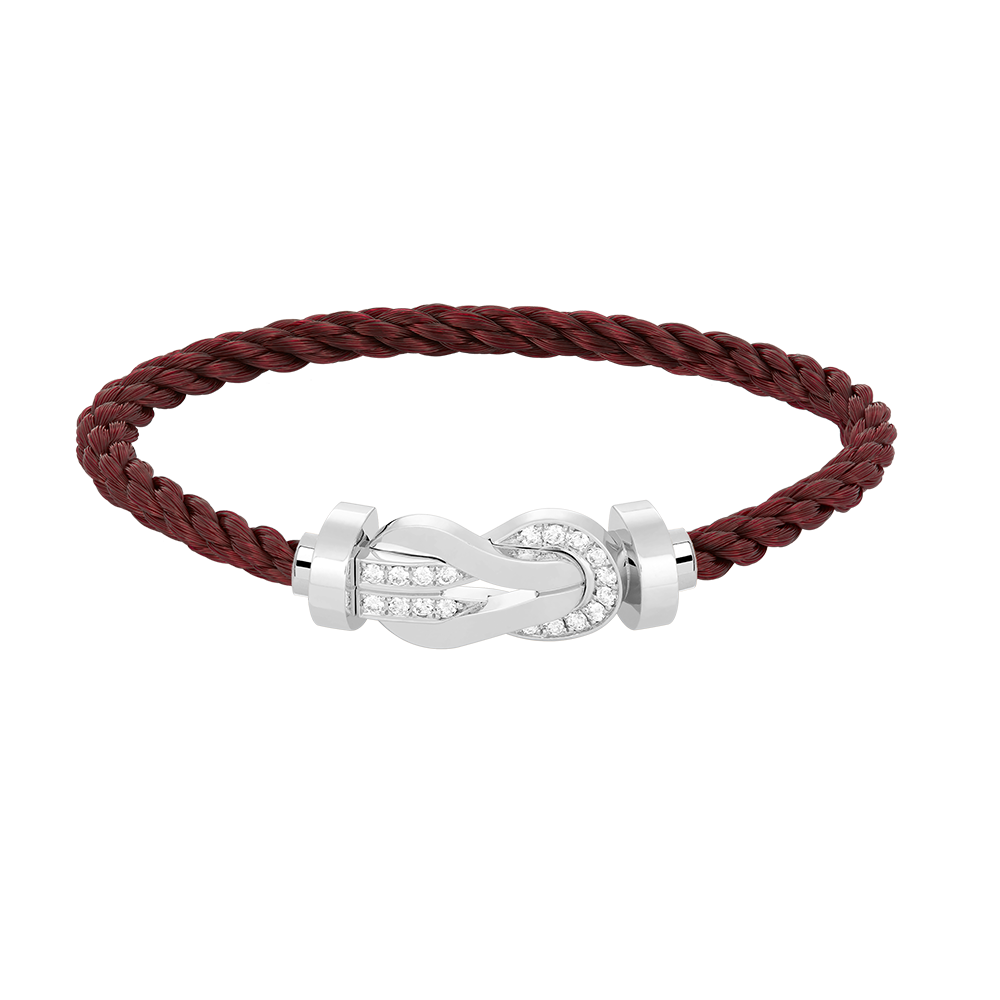 [Eternal Jewelry]CHANCE LARGE 8 FIGURE BUCKLE HALF DIAMOND BRACELET SILVER