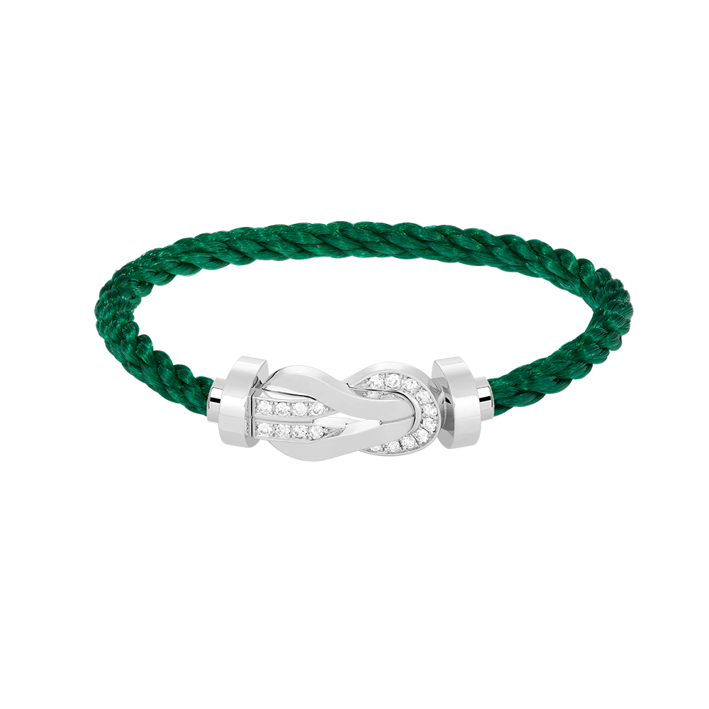 [Eternal Jewelry]CHANCE LARGE 8 FIGURE BUCKLE HALF DIAMOND BRACELET SILVER