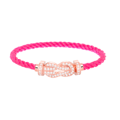 [Eternal Jewelry]CHANCE LARGE 8 FIGURE BUCKLE FULL DIAMOND BRACELET ROSE GOLD