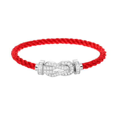 [Eternal Jewelry]CHANCE LARGE 8 FIGURE BUCKLE FULL DIAMOND BRACELET SILVER