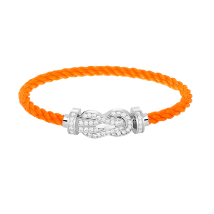 [Eternal Jewelry]CHANCE LARGE 8 FIGURE BUCKLE FULL DIAMOND BRACELET SILVER