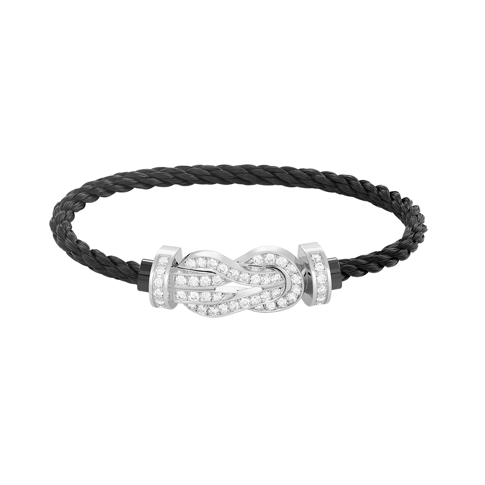 [Eternal Jewelry]CHANCE LARGE 8 FIGURE BUCKLE FULL DIAMOND BRACELET SILVER