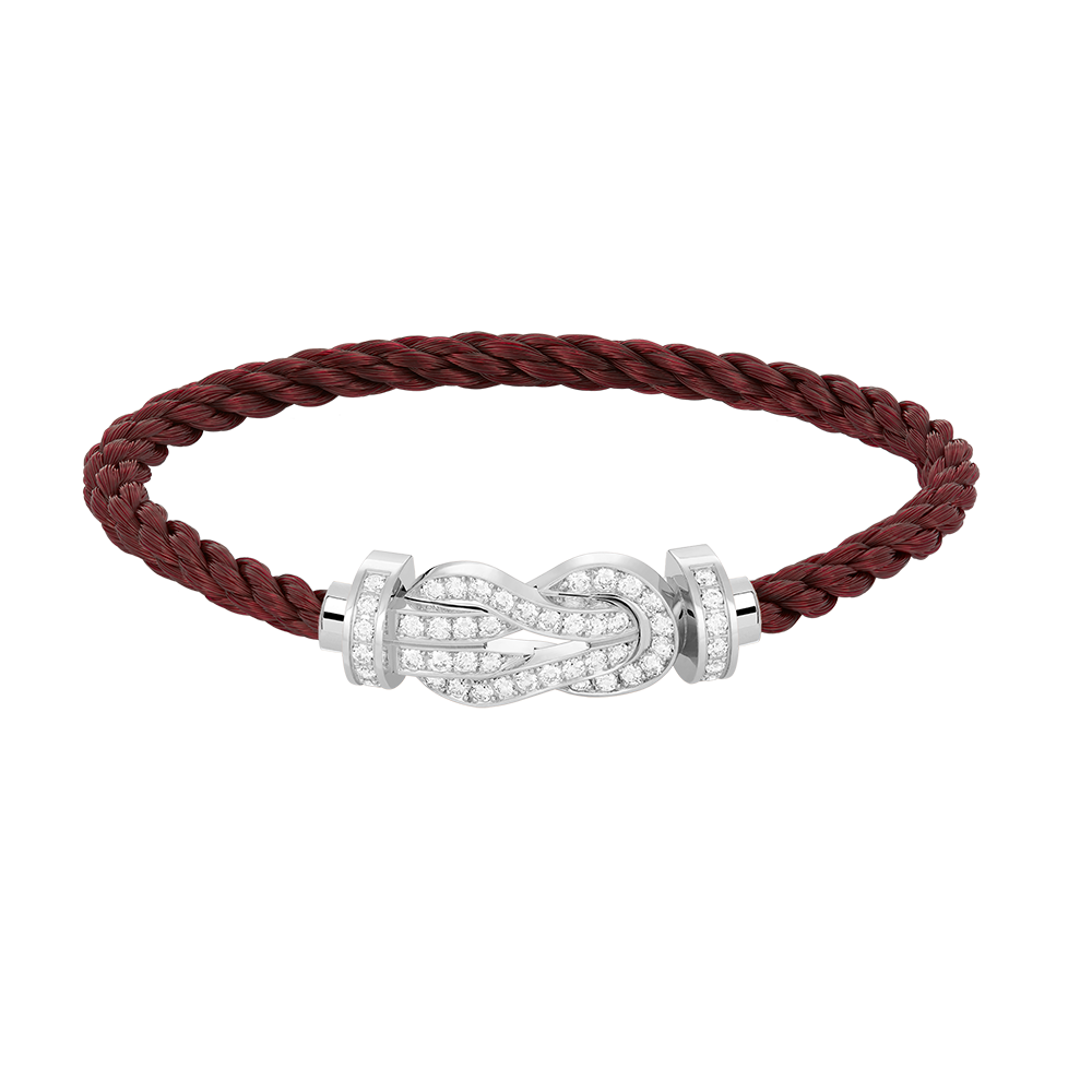 [Eternal Jewelry]CHANCE LARGE 8 FIGURE BUCKLE FULL DIAMOND BRACELET SILVER
