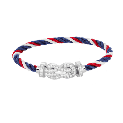 [Eternal Jewelry]CHANCE LARGE 8 FIGURE BUCKLE FULL DIAMOND BRACELET SILVER