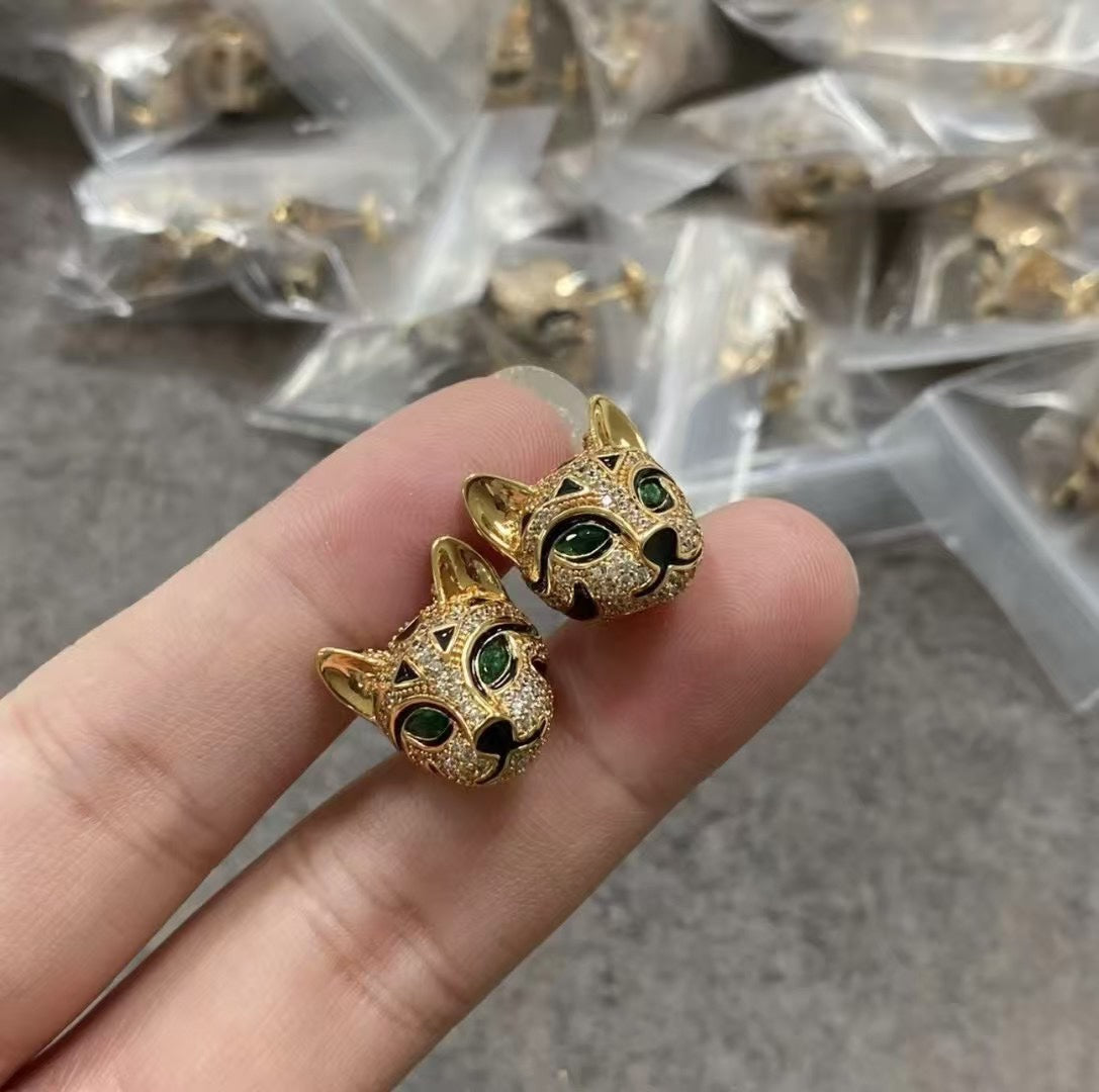 ¡®Eternal Jewelry¡¯ Panther Face Stud Earrings