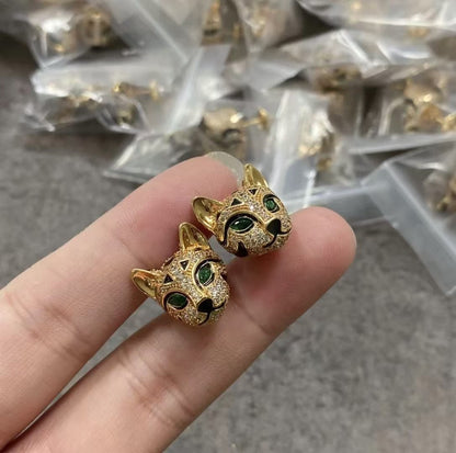 ¡®Eternal Jewelry¡¯ Panther Face Stud Earrings