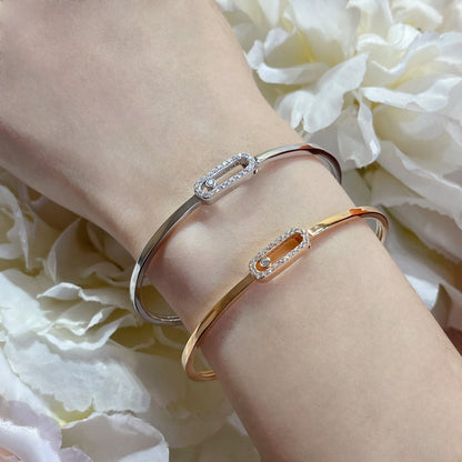 [Eternal jewelry]Move Uno pavé flex bangle medium