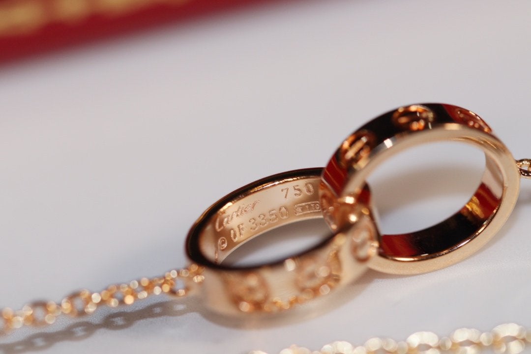 [Eternal Jewelry]LOVE NECKLACE PINK GOLD AND SILVER