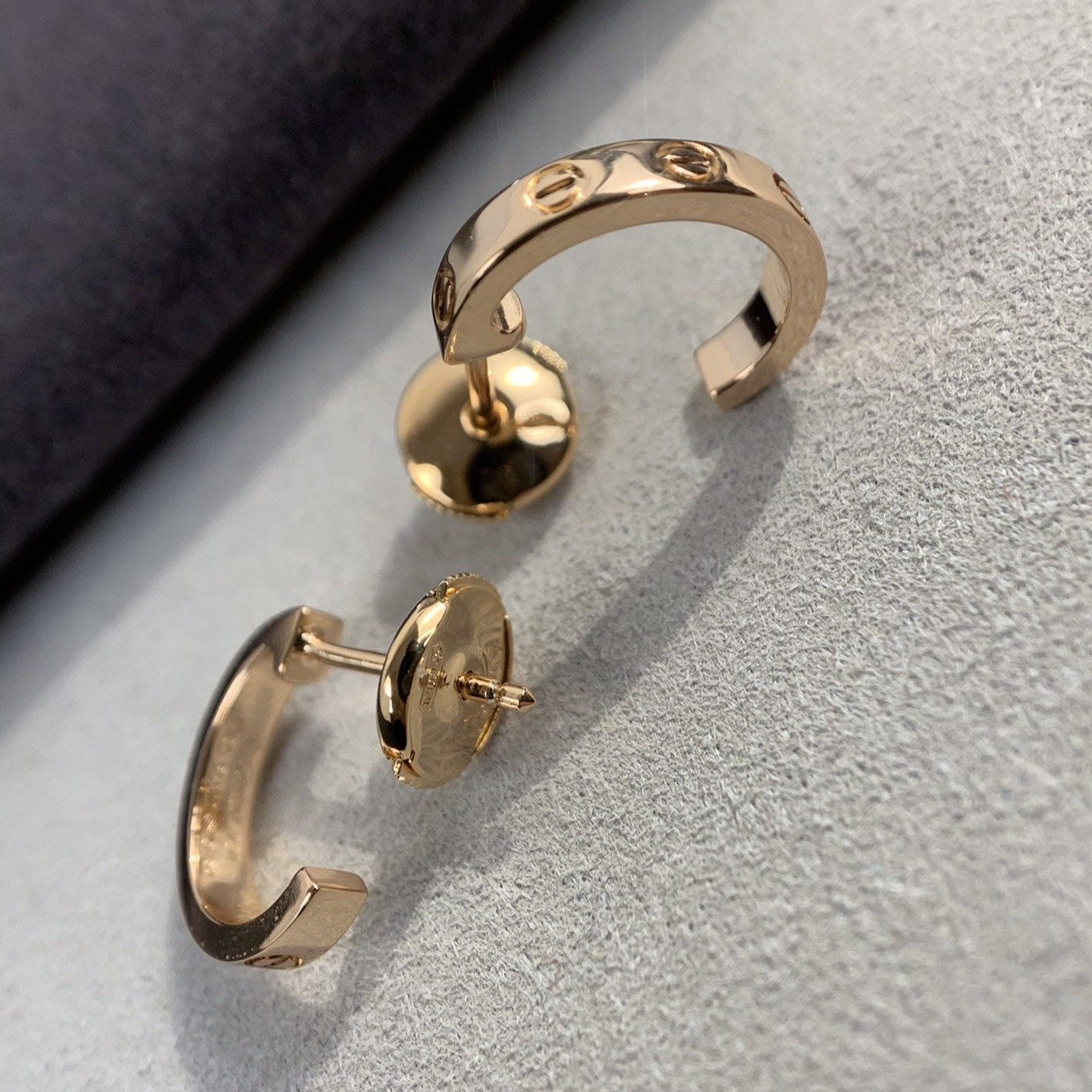 [Eternal Jewelry]LOVE EARRINGS 2.65MM PINK GOLD