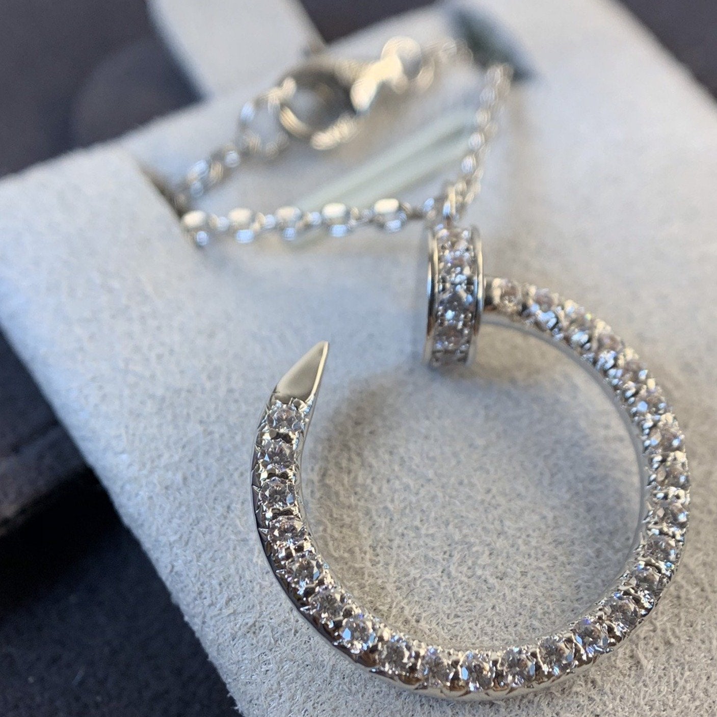 [Eternal Jewelry]JUSTE NECKLACE SILVER DIAMONDS