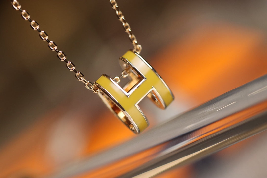 [Eternal Jewelry]POP H PEDANT PINK GOLD