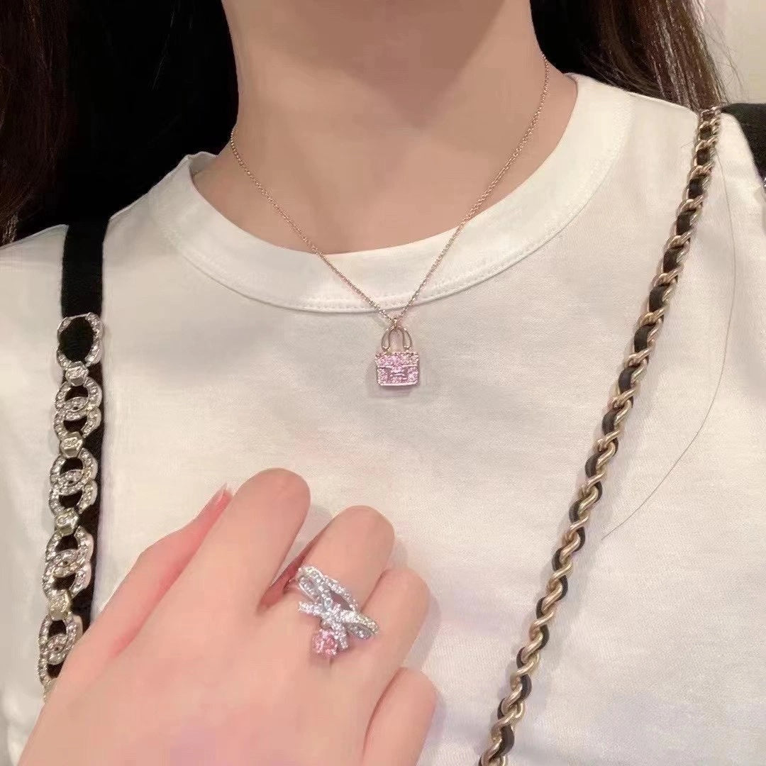 [Eternal Jewelry]CONSTANCE PEDANT PURPLE DIAMOND NECKLACE
