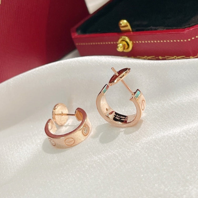 [Eternal Jewelry]LOVE EARRINGS 5.7MM 2 DIAMONDS