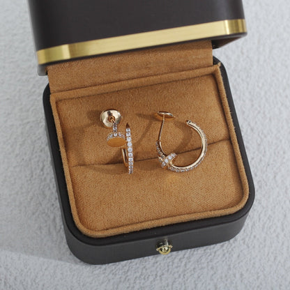 [Eternal Jewelry]JUSTE EARRINGS 12.75MM PINK GOLD DIAMOND