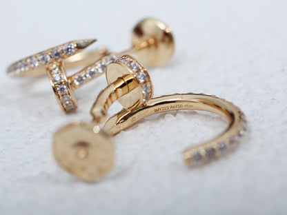 [Eternal Jewelry]JUSTE EARRINGS 12.75MM PINK GOLD DIAMOND