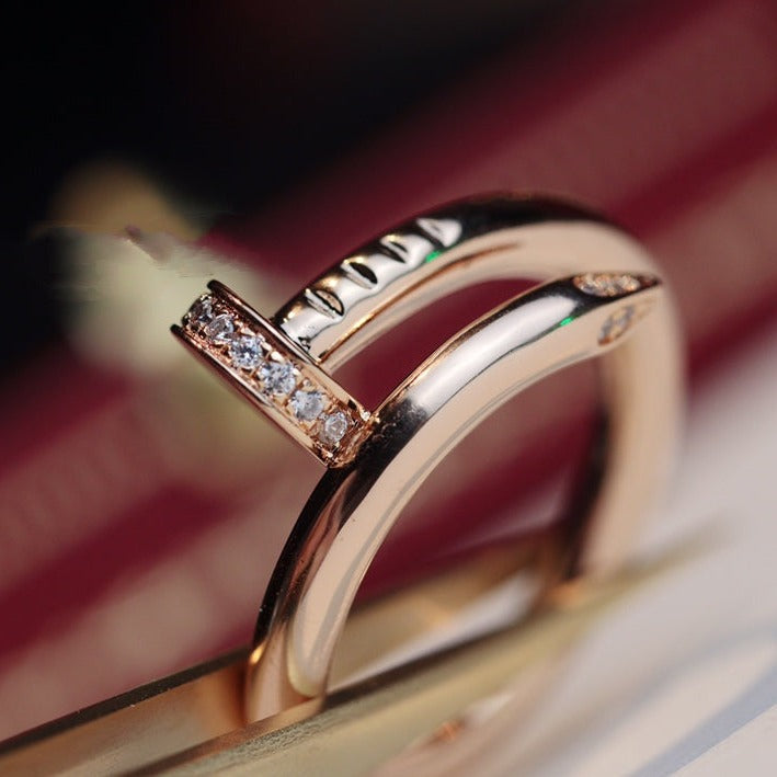 [Eternal Jewelry]JUSTE RING 2.65MM PINK GOLD DIAMOND