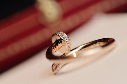 [Eternal Jewelry]JUSTE RING 2.65MM PINK GOLD DIAMOND