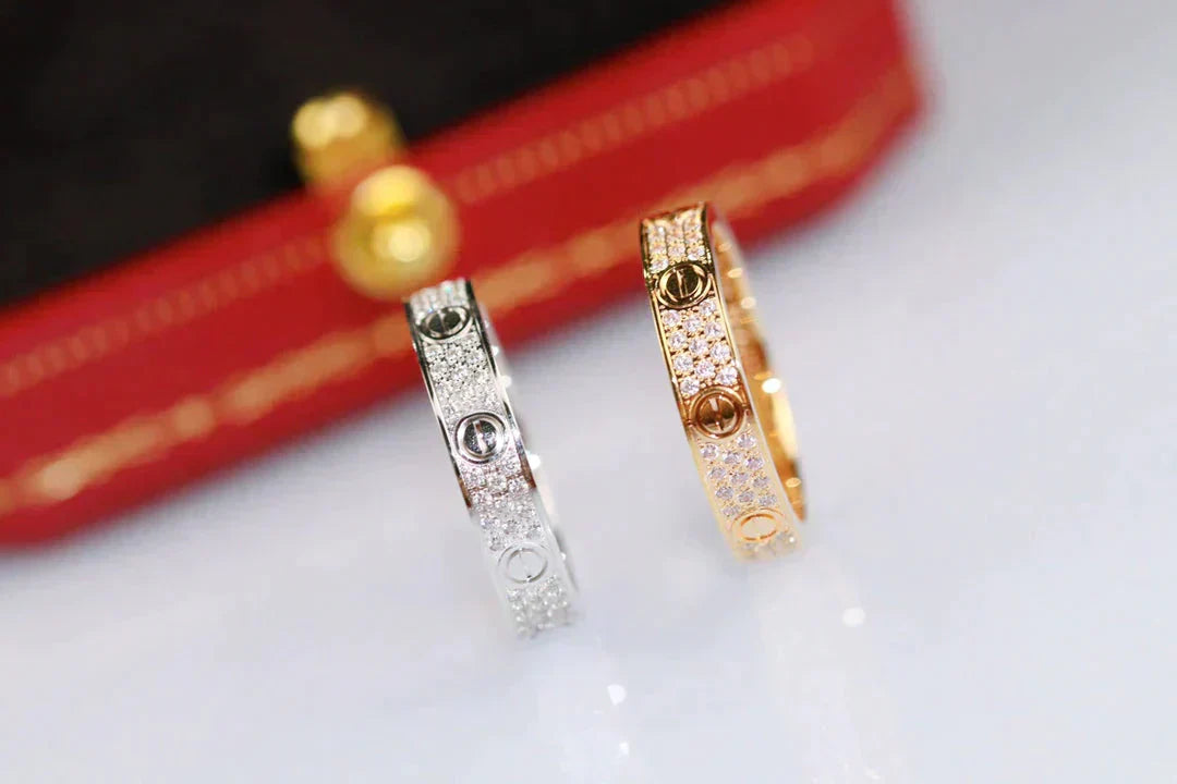 [Eternal Jewelry]LOVE RING 3.6MM DIAMOND PAVED
