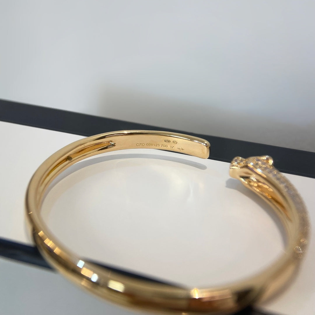 [Eternal Jewelry]PANTHERE GOLD DIAMOND OPEN BRACELET