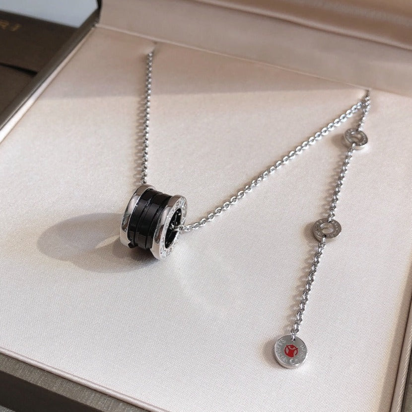 [Eternal Jewelry]ZERO 1 BLACK CERAMIC SILVER NECKLACE
