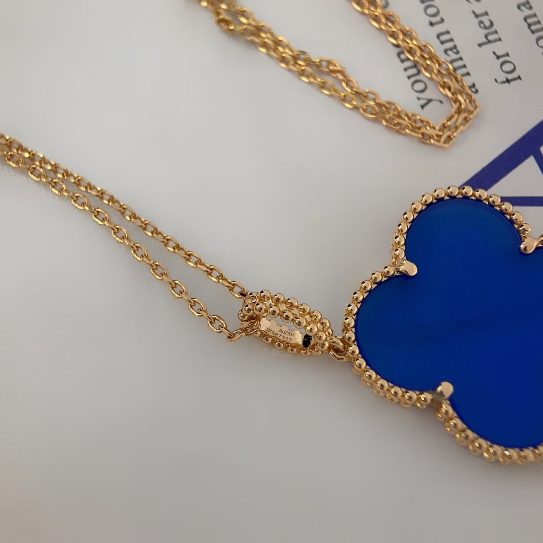[Eternal Jewelry]CLOVER 25MM NECKLACE TURQUOISE ROSE GOLD