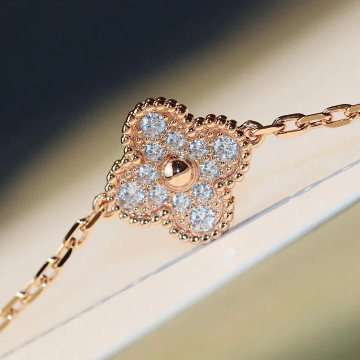 [Eternal Jewelry]CLOVER 20 MOTIFS DARK MOP DIAMOND  NECKLACE