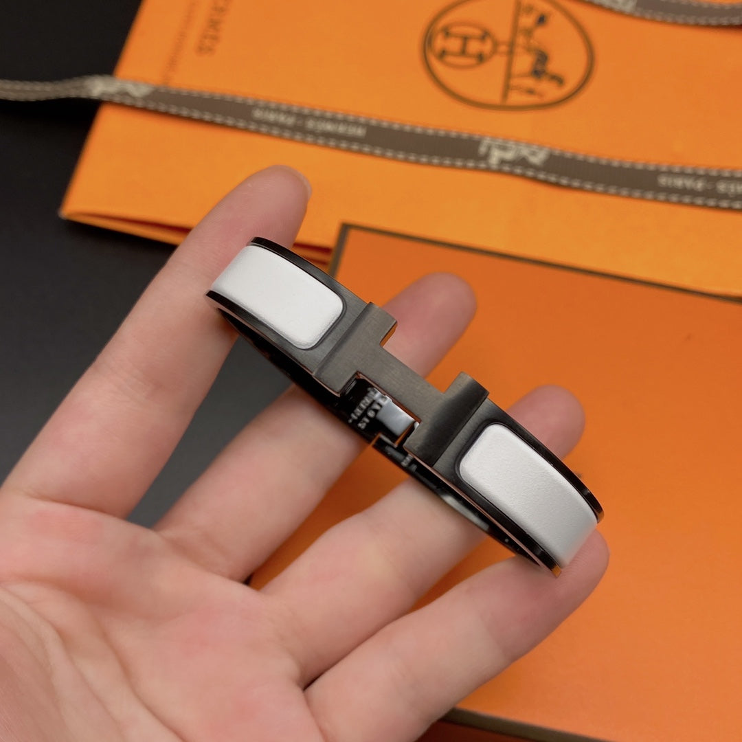 [Eternal Jewelry]H BRACELET 12MM BLACK WHITE CERAMIC