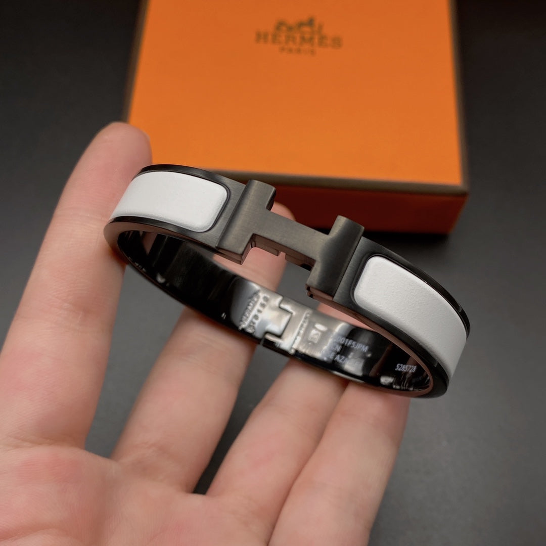[Eternal Jewelry]H BRACELET 12MM BLACK WHITE CERAMIC