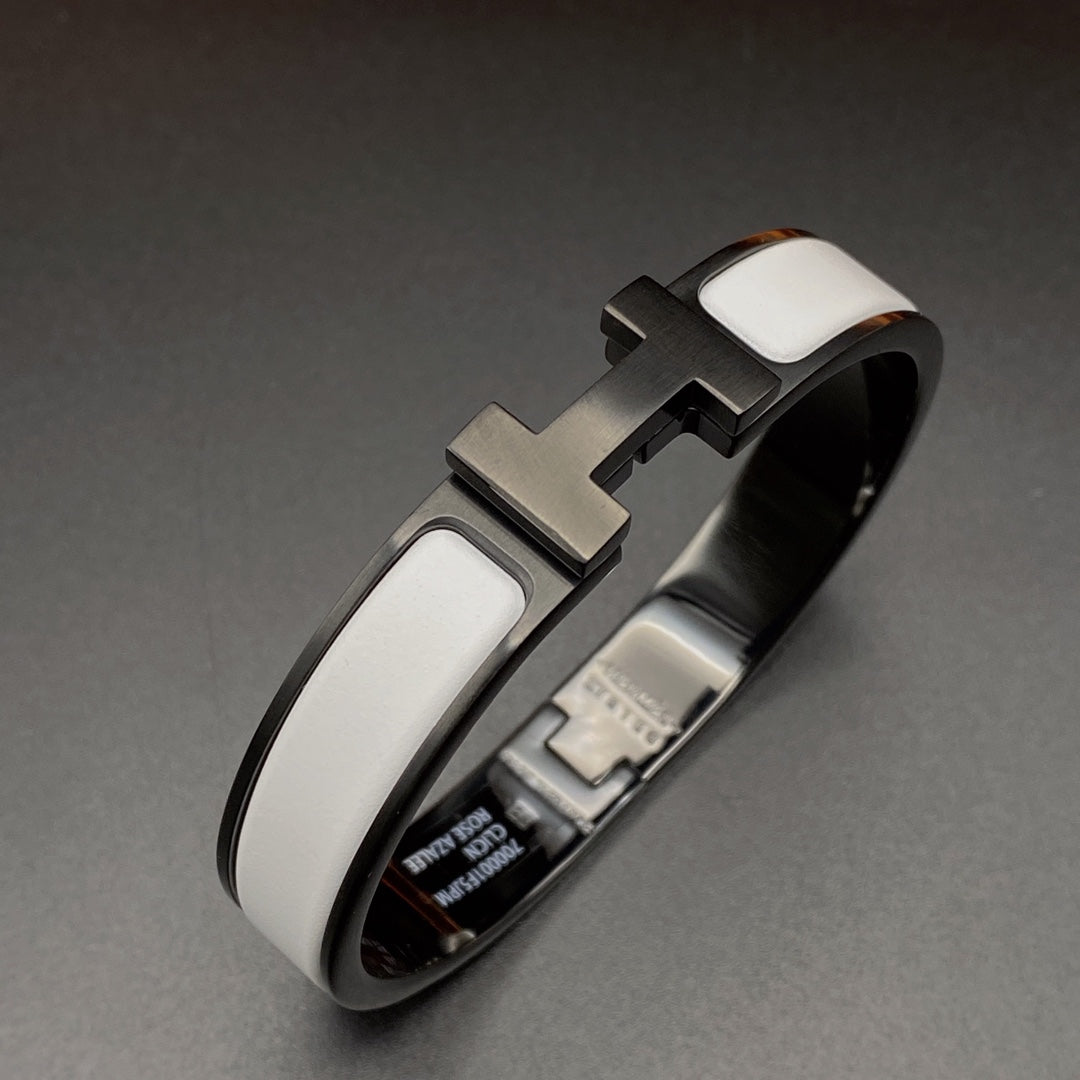 [Eternal Jewelry]H BRACELET 12MM BLACK WHITE CERAMIC