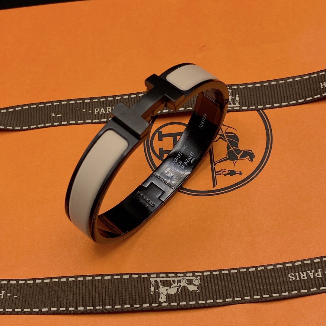 [Eternal Jewelry]H BRACELET 12MM BLACK BEIGE CERAMIC