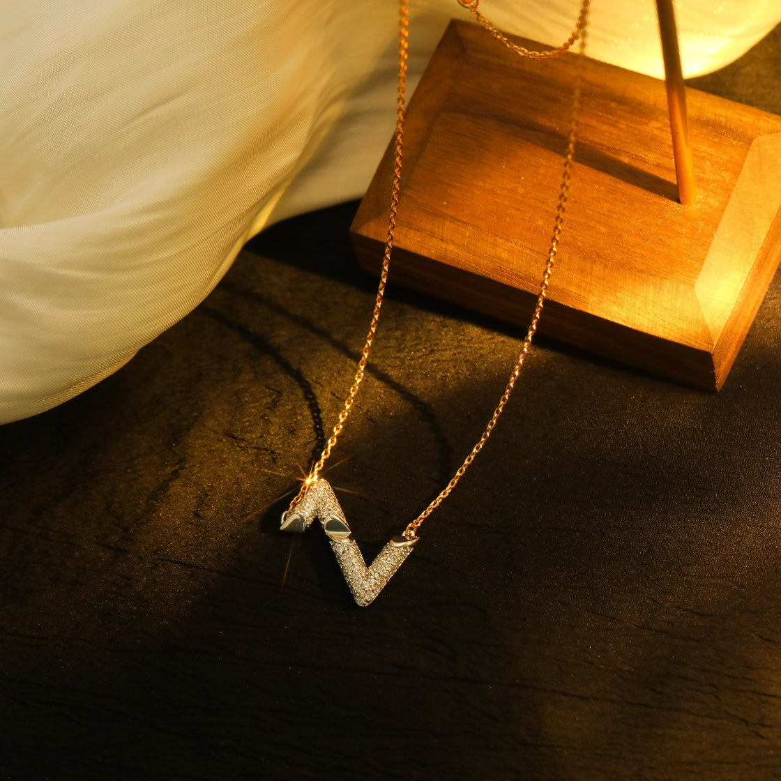 [Eternal Jewelry]VOLT SILVER DIAMOND PEDANT NECKLACE
