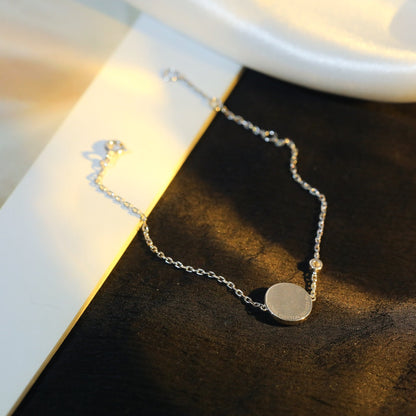 [Eternal Jewelry]SUN MOTIF PINK MOP SILVER BRACELET