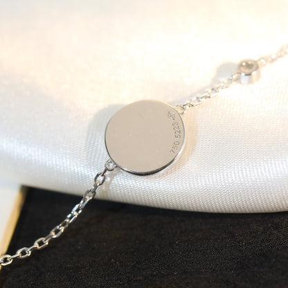 [Eternal Jewelry]SUN MOTIF PINK MOP SILVER BRACELET