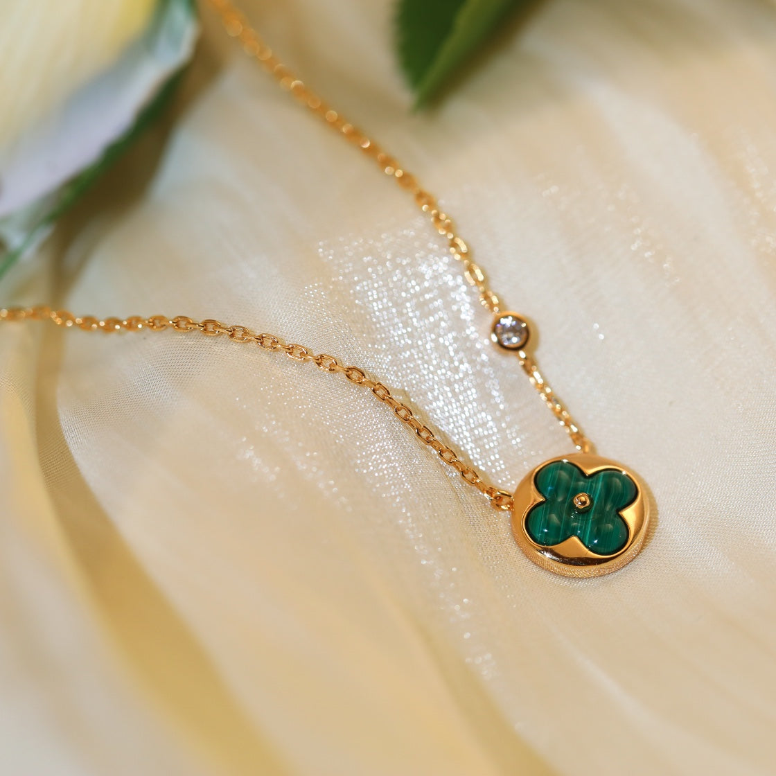 [Eternal Jewelry]SUN PEDANT PINK GOLD 1 DIAMOND NECKLACE