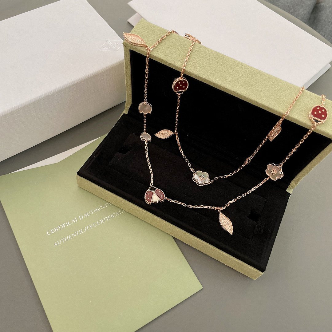 [Eternal Jewelry]LUCKY SPRING 15 MOTIFS ROSE GOLD NECKLACE