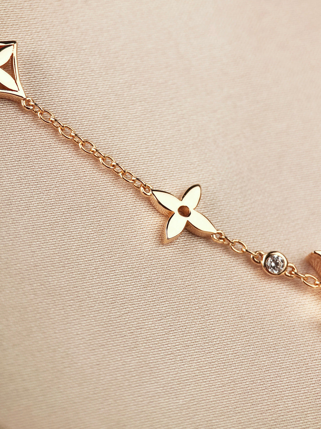 [Eternal Jewelry]STAR AND SUN 7 MOTIFS GOLD BRACELET